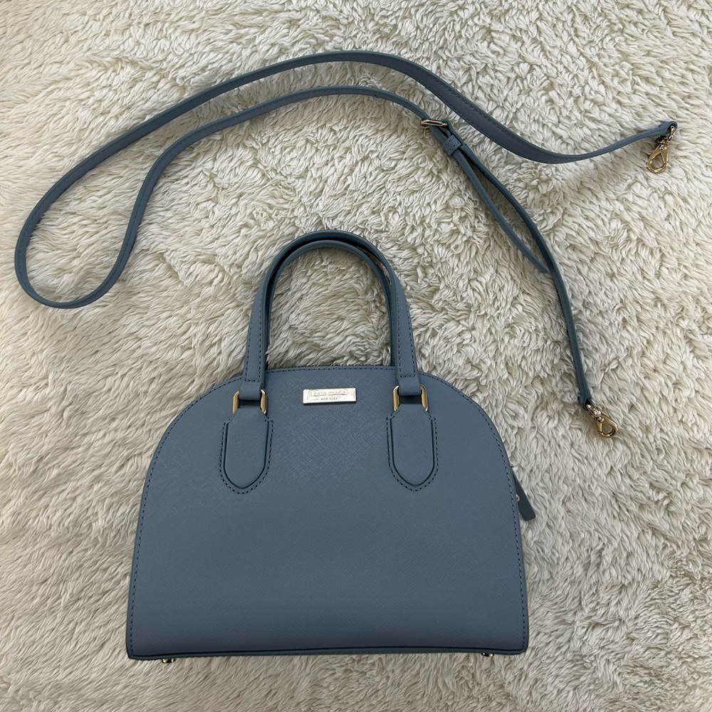 Kate Spade detachable strap baby blue purse